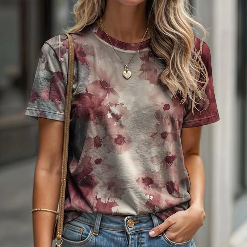 Summer Garden Flower 3D Print T-shirts Women Streetwear Fashion Casual Short Sleeve T Shirt O-neck Tees Tops Clothing