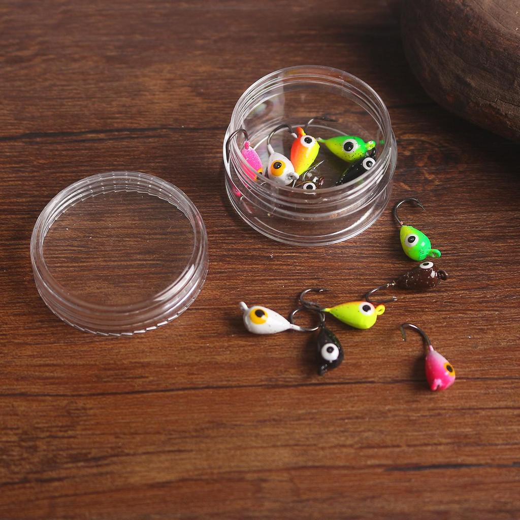 6-Color Raindrop-Shaped Lead Head Fishing Hook 1.6g Micro-Lure for Ice Fishing with Soft Bait