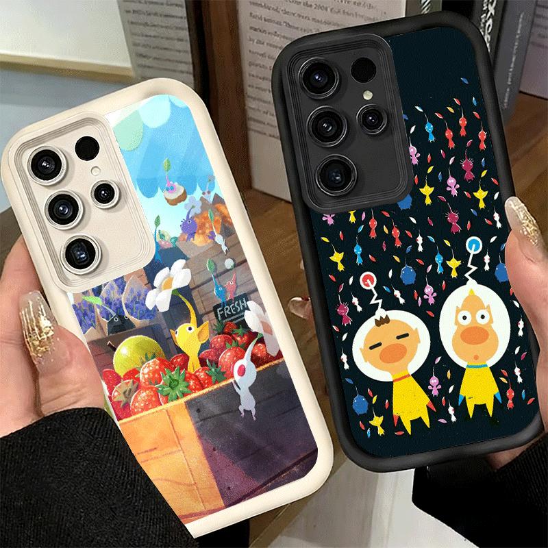 Phone Case for Samsung Galaxy S26 S25 Ultra S24 FE P-Pikmins Cute Game Shell S23 Plus S22 + S21 S20 5G Soft Silicone Funda