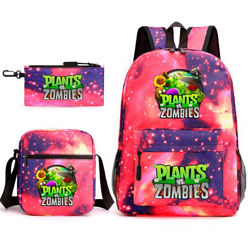 Umgebende Pflanzen vs. Zombies Teenager Schüler Schultasche Herren- und Damen-Freizeitrucksack Umhängetasche