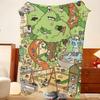 Art S-soupsoup Throw Flannel Throw Blanket, Lightweight Cozy, Durable Washable Cute Cool