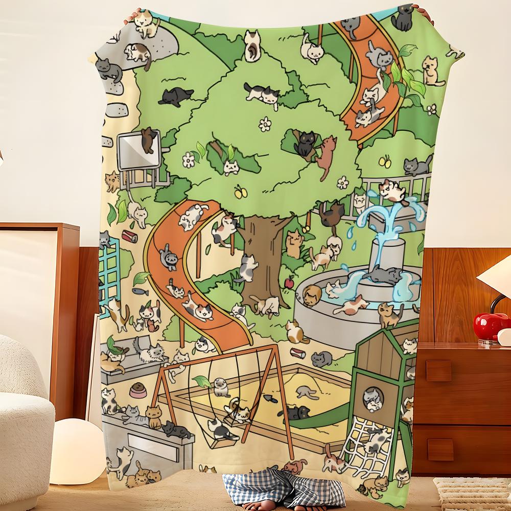 Art S-soupsoup Throw Flannel Throw Blanket, Lightweight Cozy, Durable Washable Cute Cool