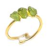 Natural Peridot Rough 925 Sterling Silver Jewelry Ring Size Adjustable W8d50