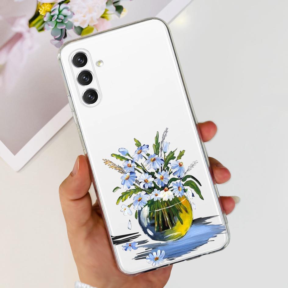 For Samsung A04s Case A047 SM-A047F Stylish Flower Printed Funda Soft Cases For Samsung Galaxy A04s A13 5G SM-A136B Bumper A 04s