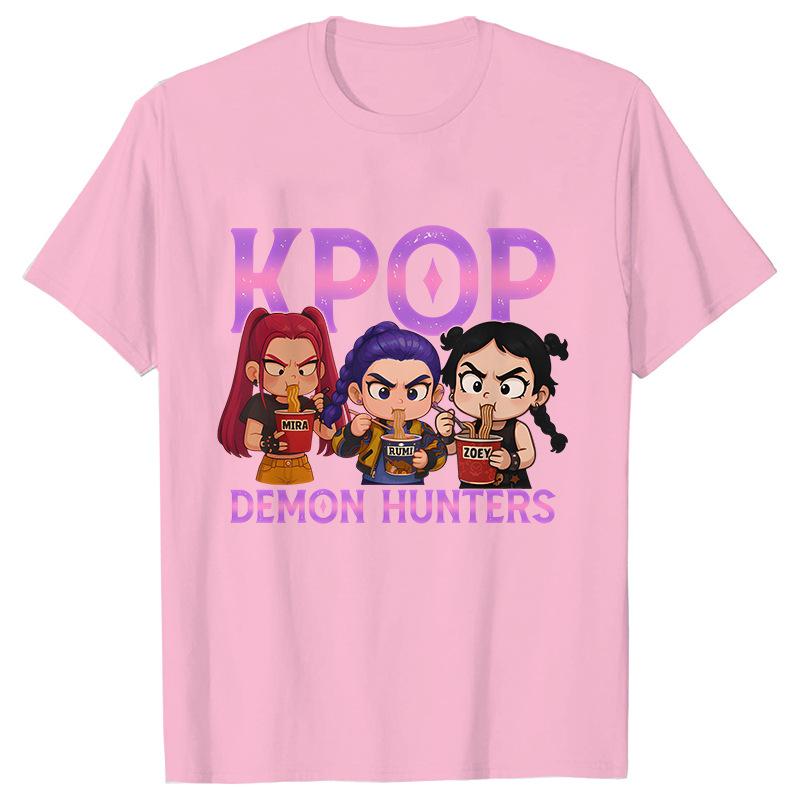 Women's T-shirts Kpop Demon Hunters Printed Short Sleeve Top T-shirt