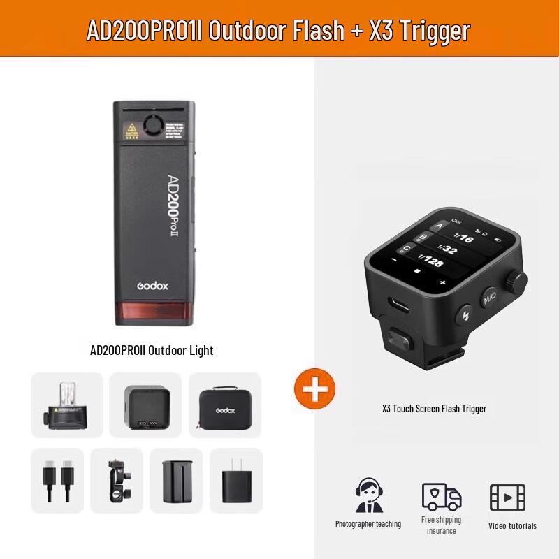 Godox AD200ProII Portable Flash Kit with X3 Trigger