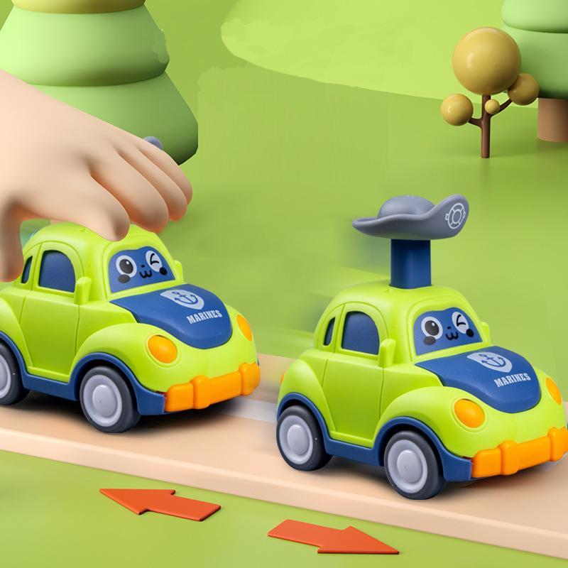 Plastic Police Car Toy with Rotating Light and Movable Wheels Educational Vehicle Model for Kids Interactive Playset