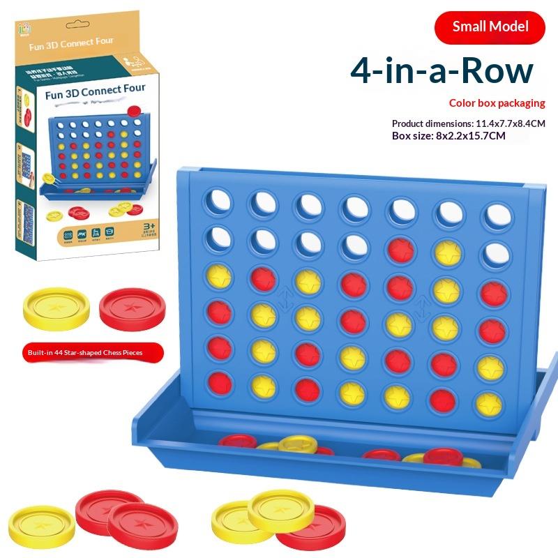 

Boys and girls fun three-dimensional four piece chess toy vertical version five piece connected chess logical thinking interacti