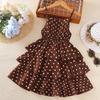 2026 Frühling/Sommer Retro Gepunktetes Träger-Prinzessinnenkleid für Mädchen