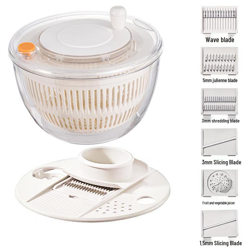 Multifunctional Vegetable Cutter & Salad Spinner with Large Capacity