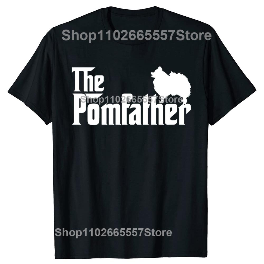 Funny Pomeranian Mom Pom Dog Mama Graphic T Shirts Men Cotton Humor Streetwear Tee Shirt Short Sleeve Unisex Loose Clothing