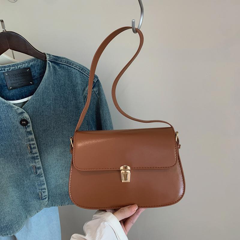 Simple Underarm Bag 2025 Summer New Beautiful Fashion Personality Casual Fashion Solid Color Shoulder Bag Foreign Style Women's Bag
