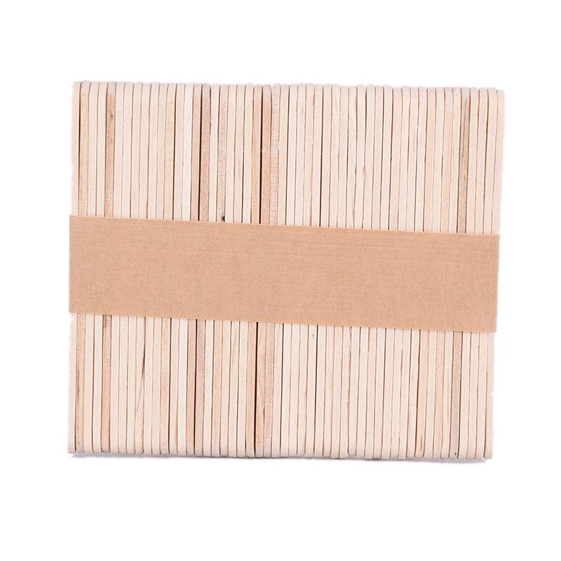 Lots 50pcs Ice Cream Stick Cake DIY Wooden Popsicle Stick Original Timber Stick