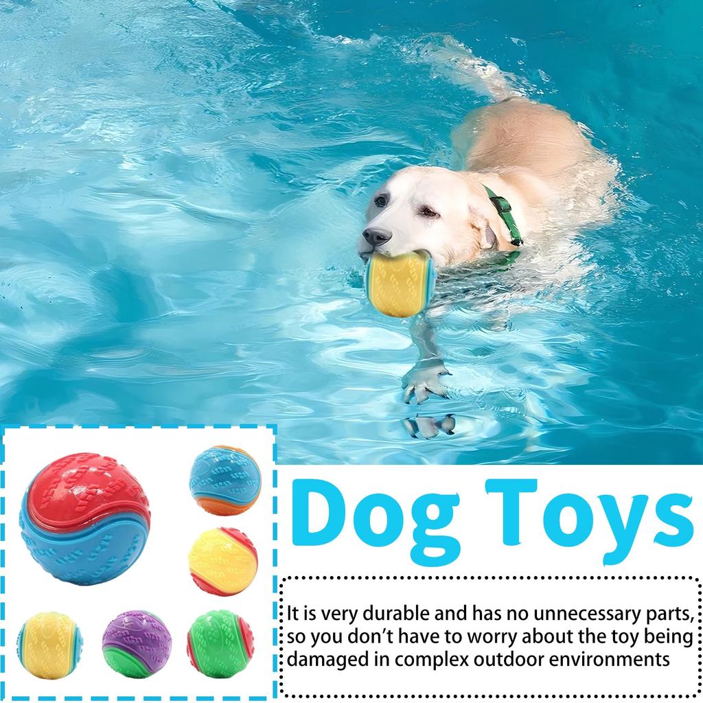 Pet Teething Toy Ball Teeth Cleaning Rubber Ball Dog Interactive Toy