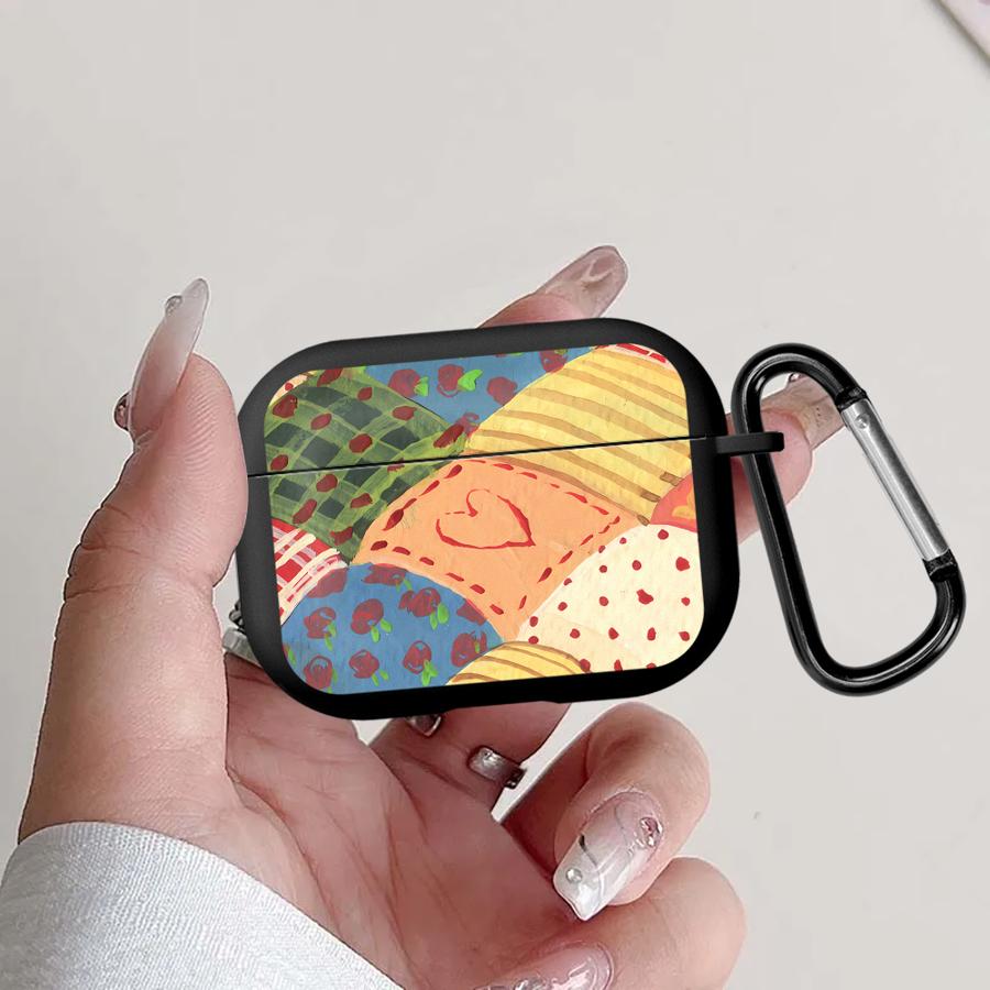Buntes Patchwork-Muster Hülle Für Airpods Pro3 1 4 3 Pro 2 Pro2 Kopfhörerhüllen Abdeckung