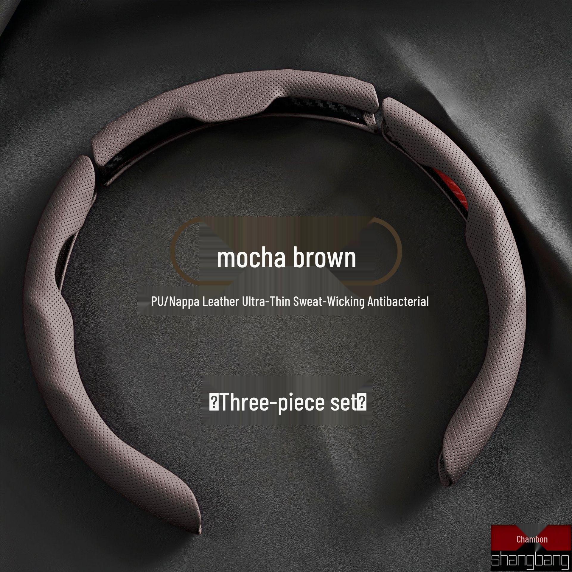 Дышащая оплетка на руль из кожи наппа, впитывающая пот, всесезонная, универсальная 38cm