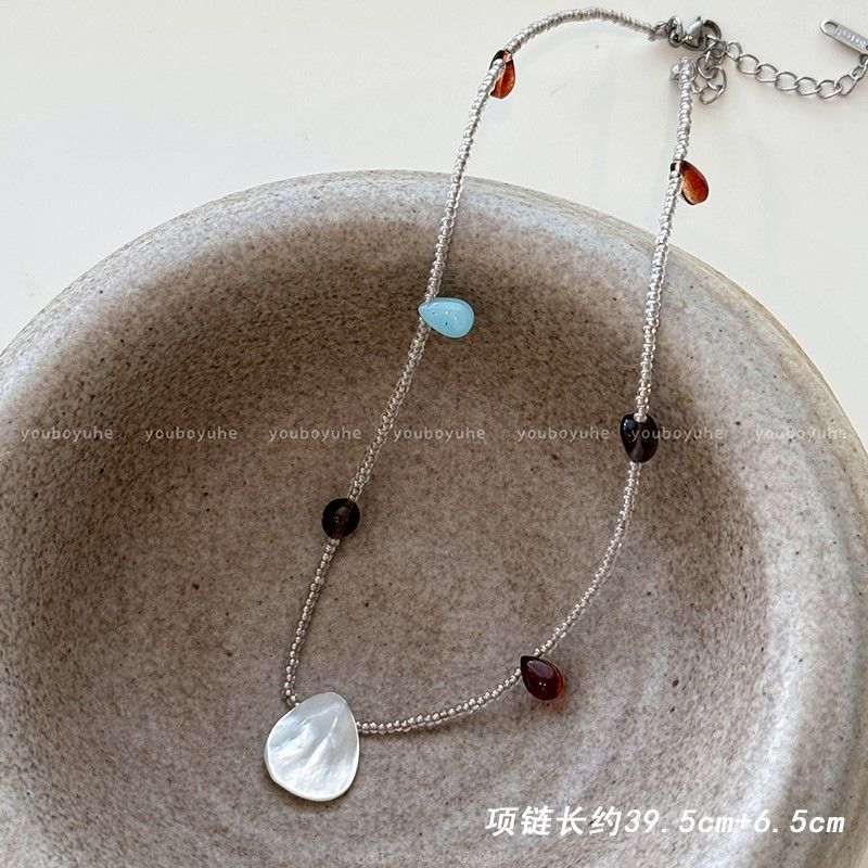 Folded starfish cold wind pendant necklace niche versatile high sense collarbone chain fashion temperament simple jewelry women