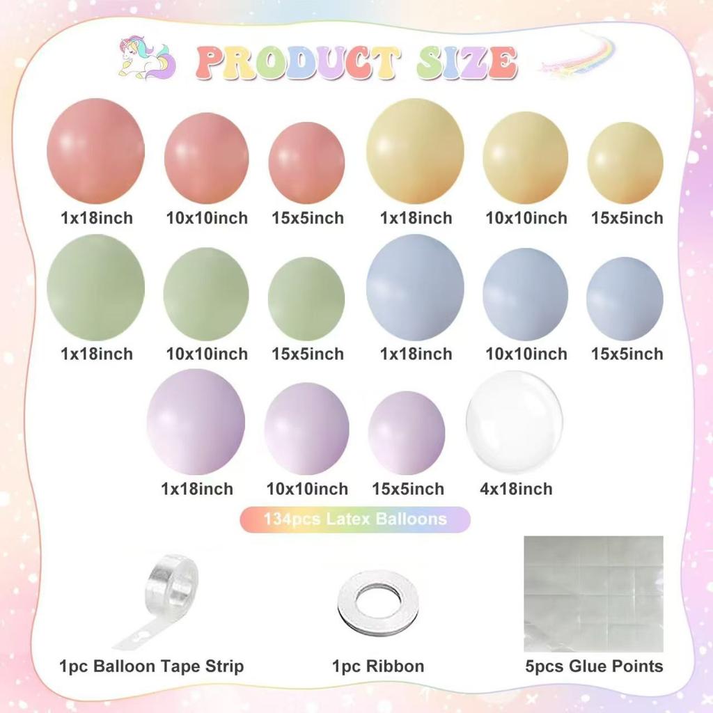 Wreath Balloon Chain Package Macaron Latex Balloon Set Birthday Party Wedding Decoration