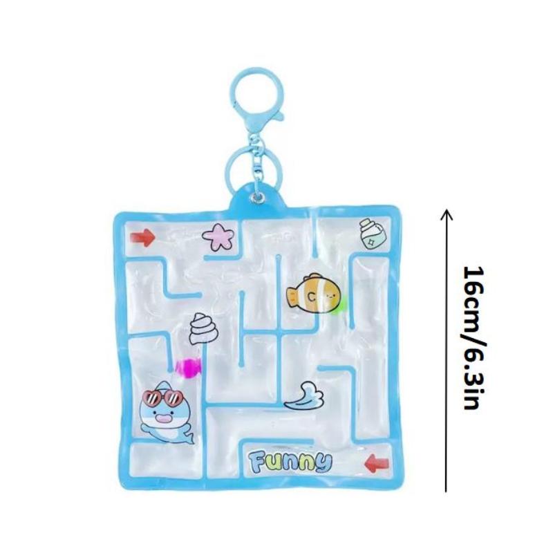 Water Bag Maze Squeeze Toy With Portable Keychain Stress Relief Fidget Toys Backpack Hanging Pendants Best Gift