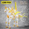 MOC Angel Rider Unicorn Hell Knight Warhorse Building Blocks Medieval Knight Mecha Figures Assemble DIY Bricks Toy for Kids Gift