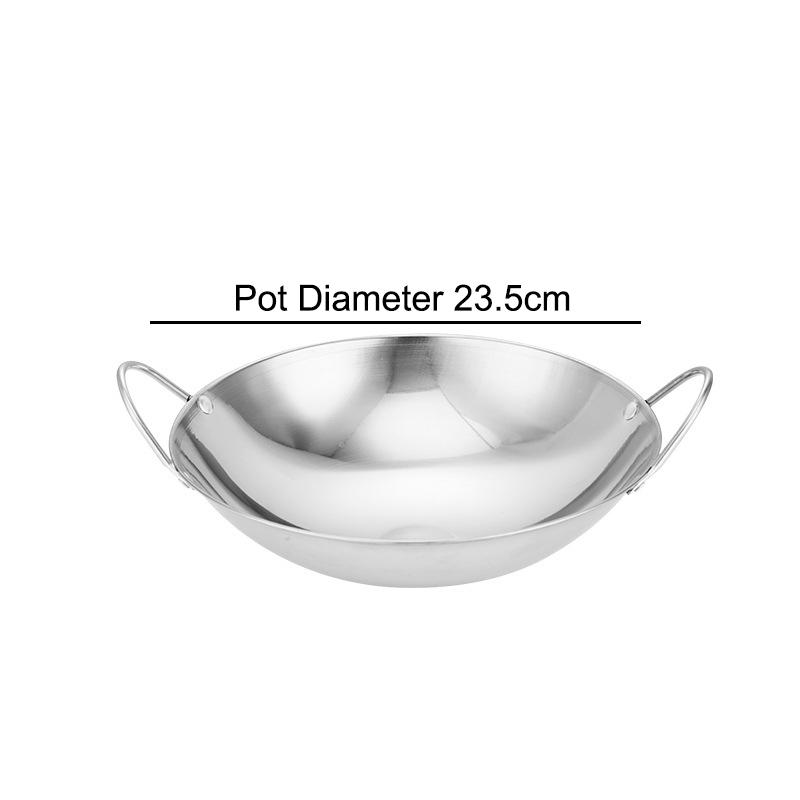 1Pc Stainless Steel Honeycomb Skillet Non-Stick With Handle Scratch-Resistant Cooking Pasta Steak Porridge Ramen