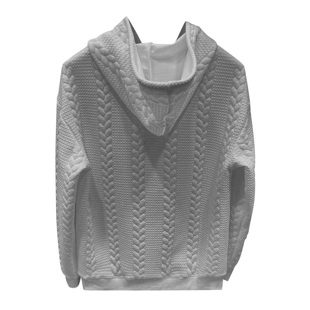 Men's Casual Solid-color Long-sleeved Hooded Pullover Hoodie