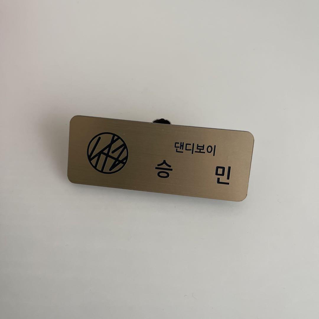 

[USED] Stray Kids Seungmin Name Badge Can Badge