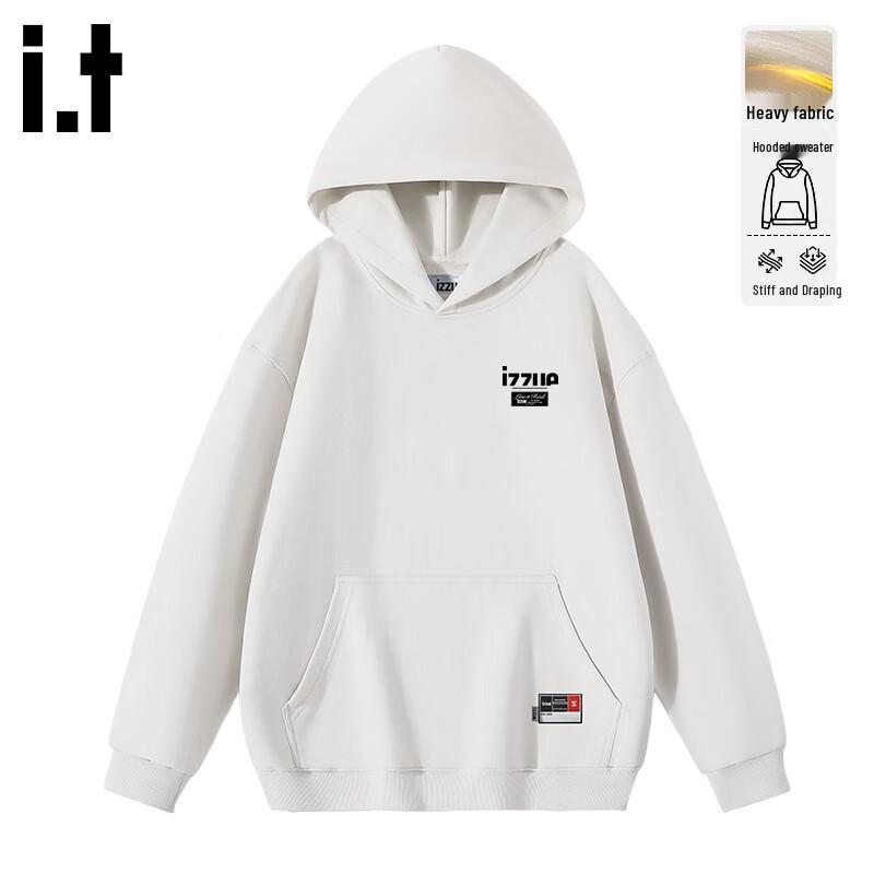 izzue IT Men's Street Style Graffiti Hooded Sweatshirt
