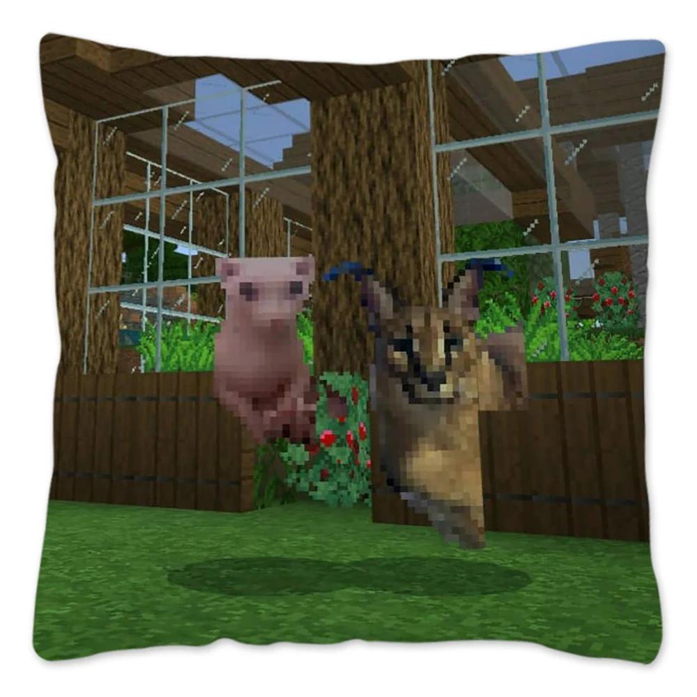 Bingus Cat Meme Pillow Case Home Decoration Funny Cushion Cover for Sofa Livingroom Throw Pillow Cover Fundas Para Cojines