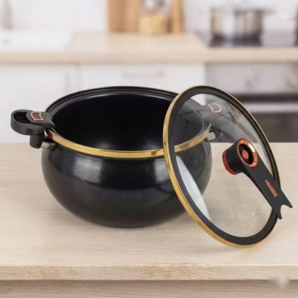 Large Capacity Stew Pot Non-Stick Soup Pan Practical Chubby Micro-Pressure Pot Induction Cooker