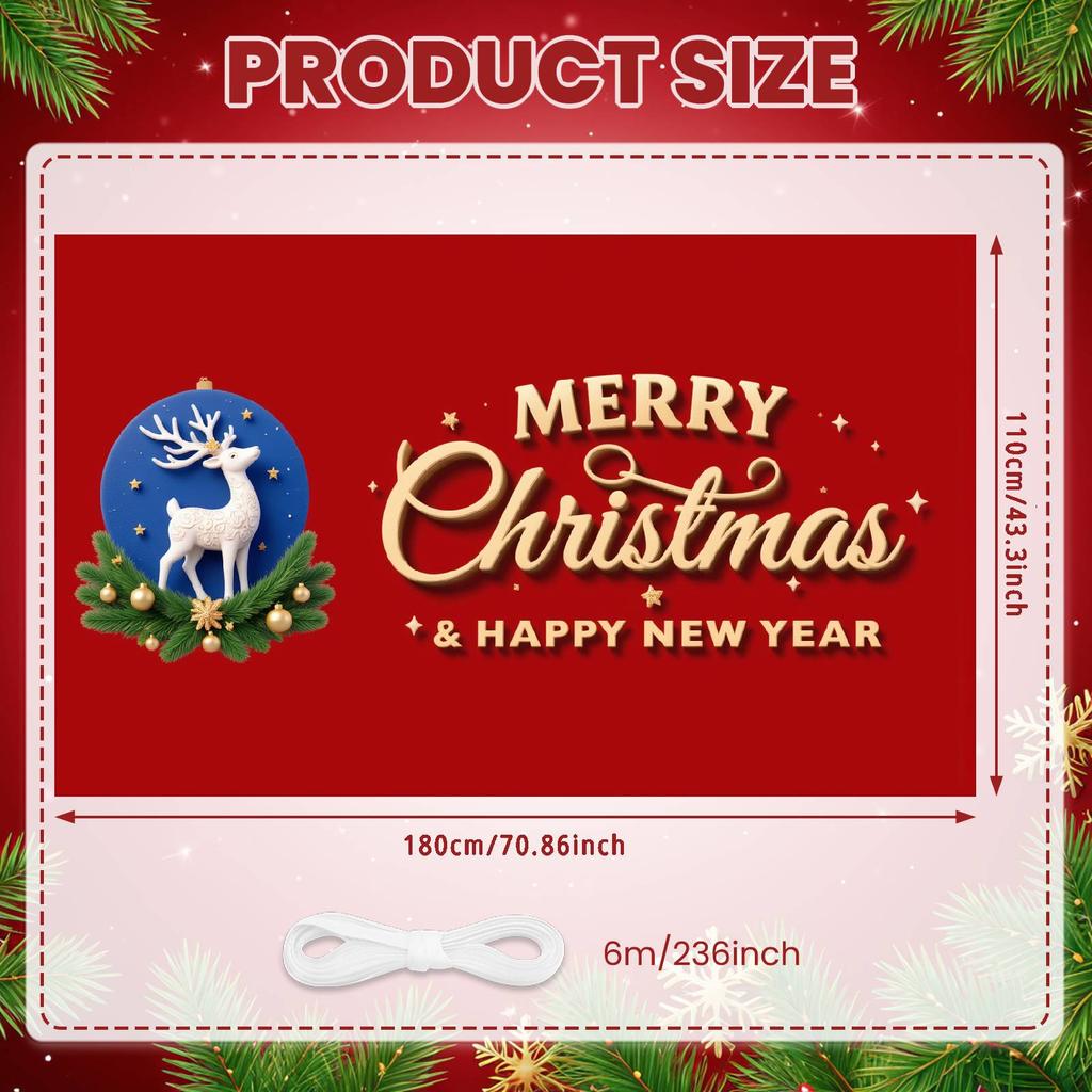 Christmas Party Banner Christmas Tree Christmas Decor Banner Holiday Banner Holiday Theme For Holiday Event Indoor Decoration