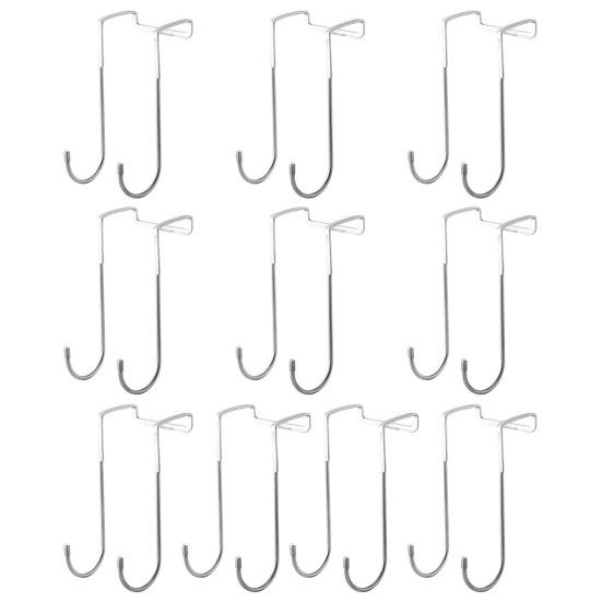 Over Cabinet Metal Double Hook for Closet Door Hook Heavy Duty Kitchen Cabinet Wardrobe Bathroom Dorm