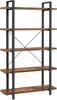 VASAGLE Estantería, Librería Industrial Estable de 5 Niveles, Estante de Almacenamiento, Estante de Pie, Fácil Montaje, Sala de Estar, Dormitorio, Oficina