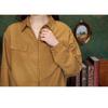 Women's Casual Beige Button Up Drawstring Hem Long Sleeve Shirt Jacket