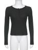 2022 Autumn Fashion Korean Slim Womenswear Shirts Vintage Tops Tee Aesthetic Button UpRetro Clothing Solid Harajuku Casual Tops