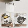 Removable Bathroom Soap Dish Creative Drain Space Aluminum Punch-free Soap Dish Bathroom Shelf Wall-mounted Reusable