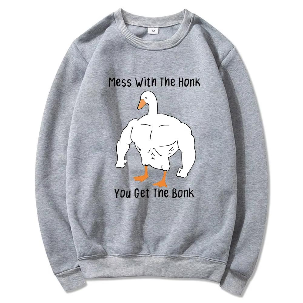 Female aesthetic taste Kawaii goose pullover suitable for both men and women autumn and winter sportswear clothes