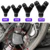 AN4 AN6 AN8 AN10 Y Adapter Block Male Thread Fuel Hose Fitting Adapter Tee Fluid Oil Pipe Air Line Joint Universal Aluminium