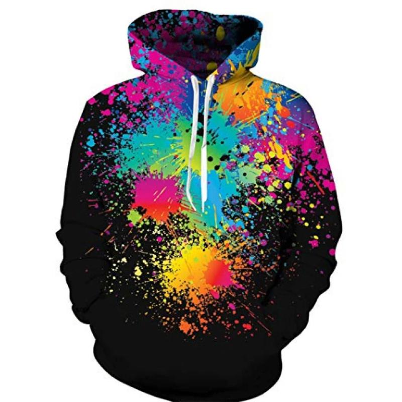Newest Rainbow Graffiti 3D Printed Man Women Fashion Y2K Hoodie Oversized Streetwear Pullovers Hooded Sweatshirts