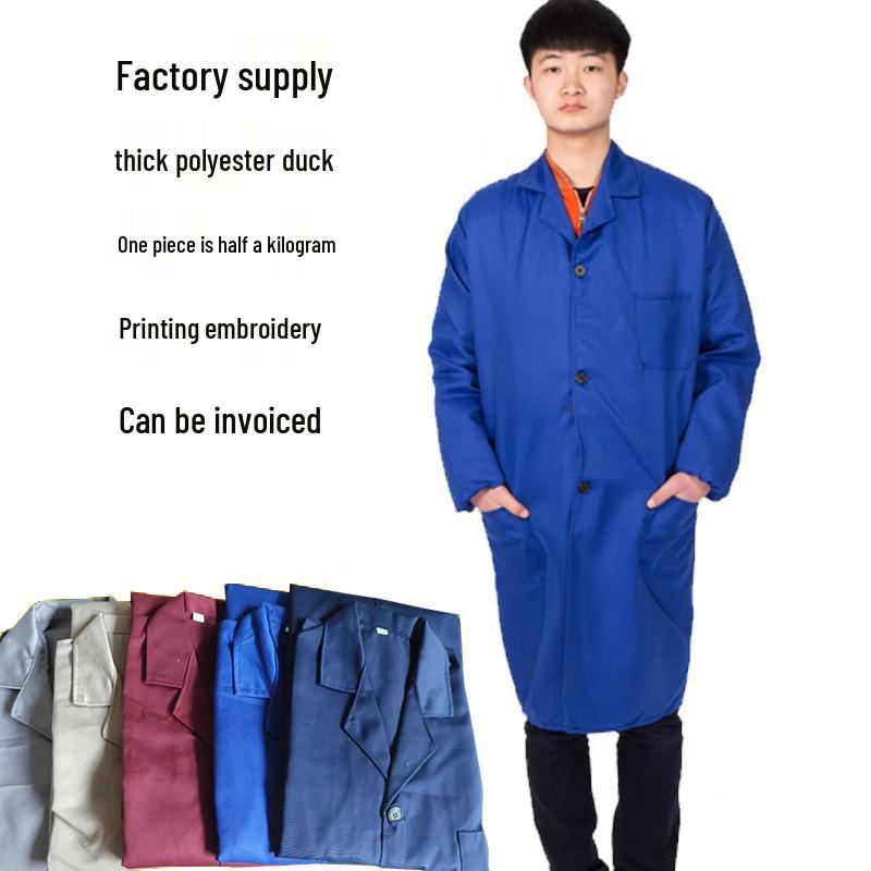 Unisex Long-Sleeve Blue Polyester Cardigan for Warehouse and Logistics Work