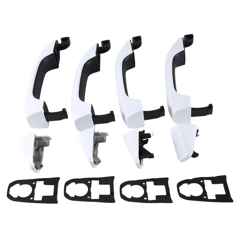 1 Set White Exterior Outside Door Handles 22923605 22929412 For Chevy Silverado GMC Sierra 2014-2018 22929464 22923599 Parts
