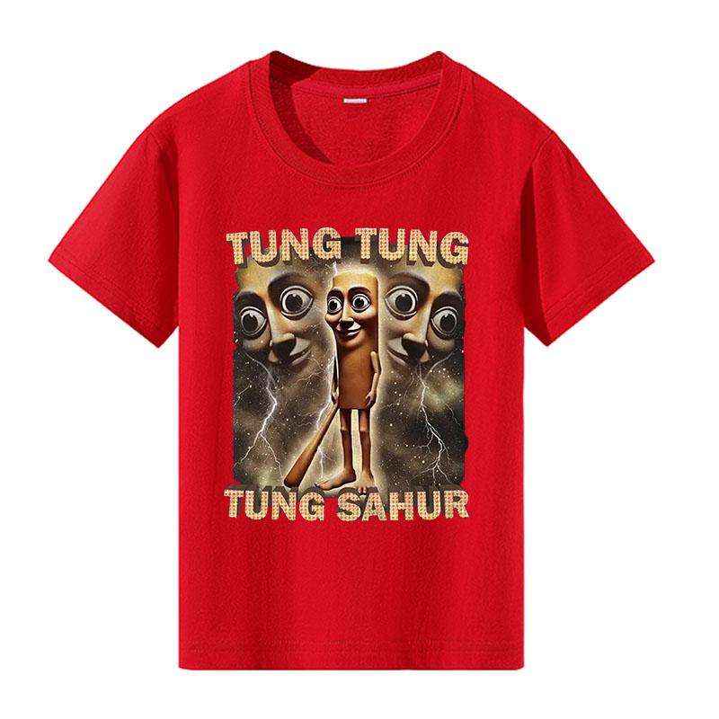 Tung Sahur Graphic Printed T-Shirt Men Summer Casual Loose Fashion Funny Round Neck Short Sleeve Tops Clothing T-shirt Unisex