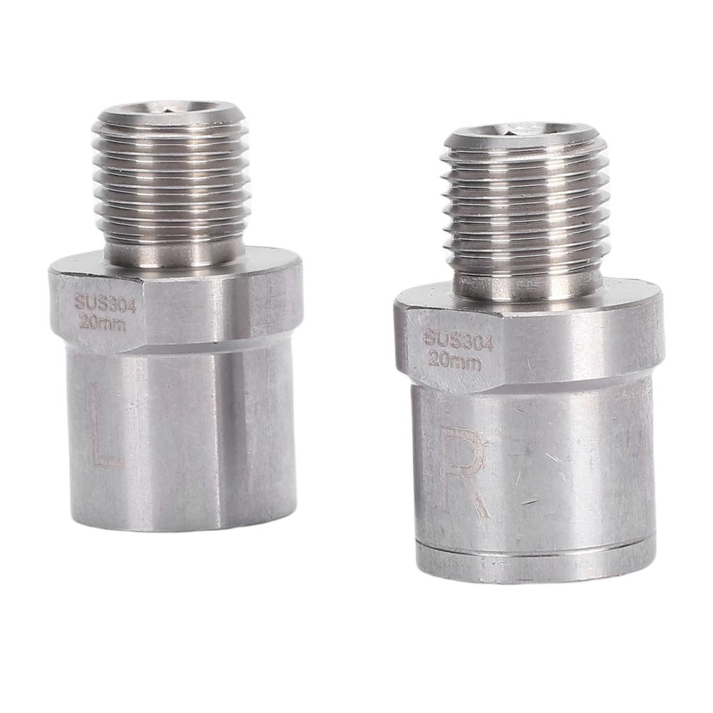 1 Par de Adaptadores de Pedal de Bicicleta Aço Inoxidável Rosca Macho 1 2pol para Rosca Fêmea 9 16pol Extensores de Pedal de Bicicleta para Pedivela