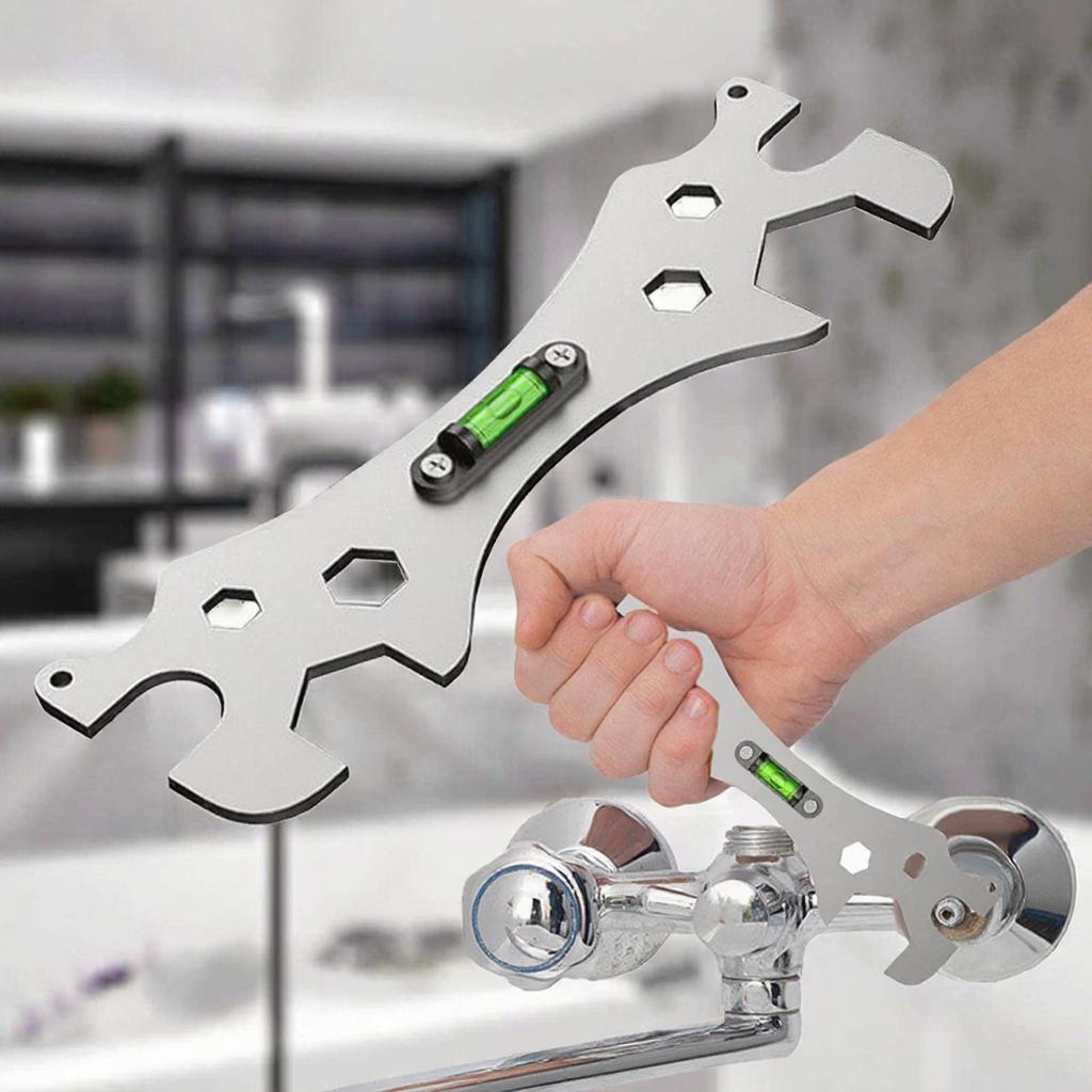 Multifunctional Universal Repair Wrench Set Bend Angle Leveling for Shower Faucet Installation Bathroom Maintenance 9mm 12mm 14mm 17mm 23mm 30mm