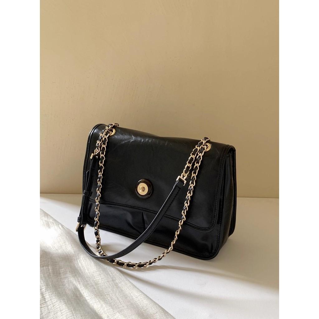 

IELGY Коричневая сумка-мессенджер, сумка через плечо из мягкой кожи большой вместимости чёрный