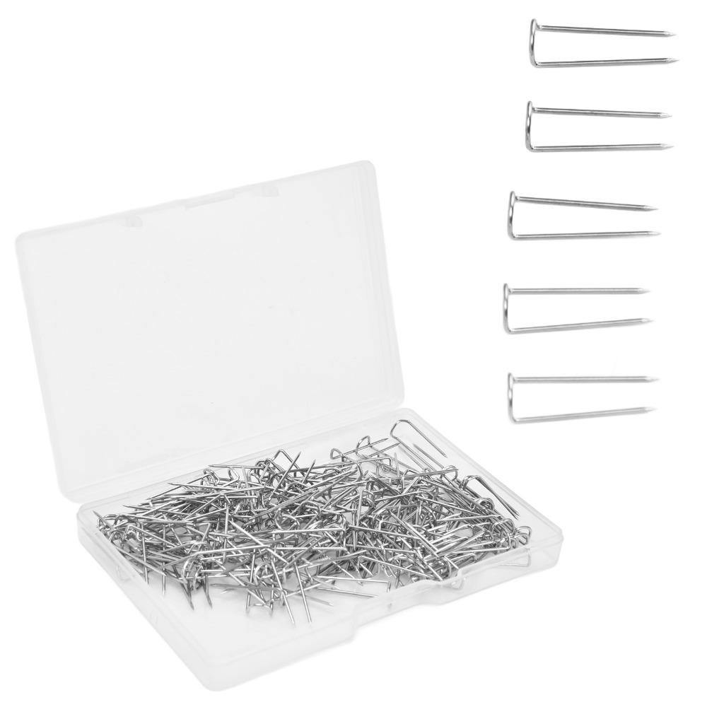 200Pcs Boxed packaging U-shaped Pins U-shaped design Fabric Fastening Pins Fabric positioning work