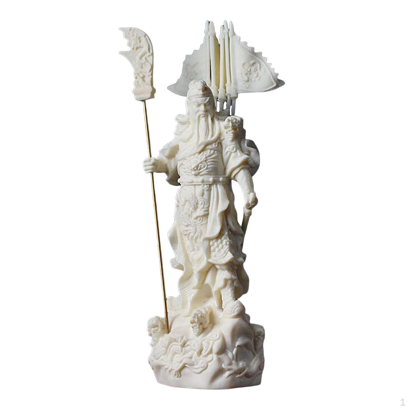 

Wood Carving Historical Figures Buddha Statue Vintage Five Flags for Tabletop Ornaments Opening Gift