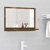 Day and Night - Day and Night Smoked Oak Plywood Bathroom Mirror 60x10.5x37 Cm