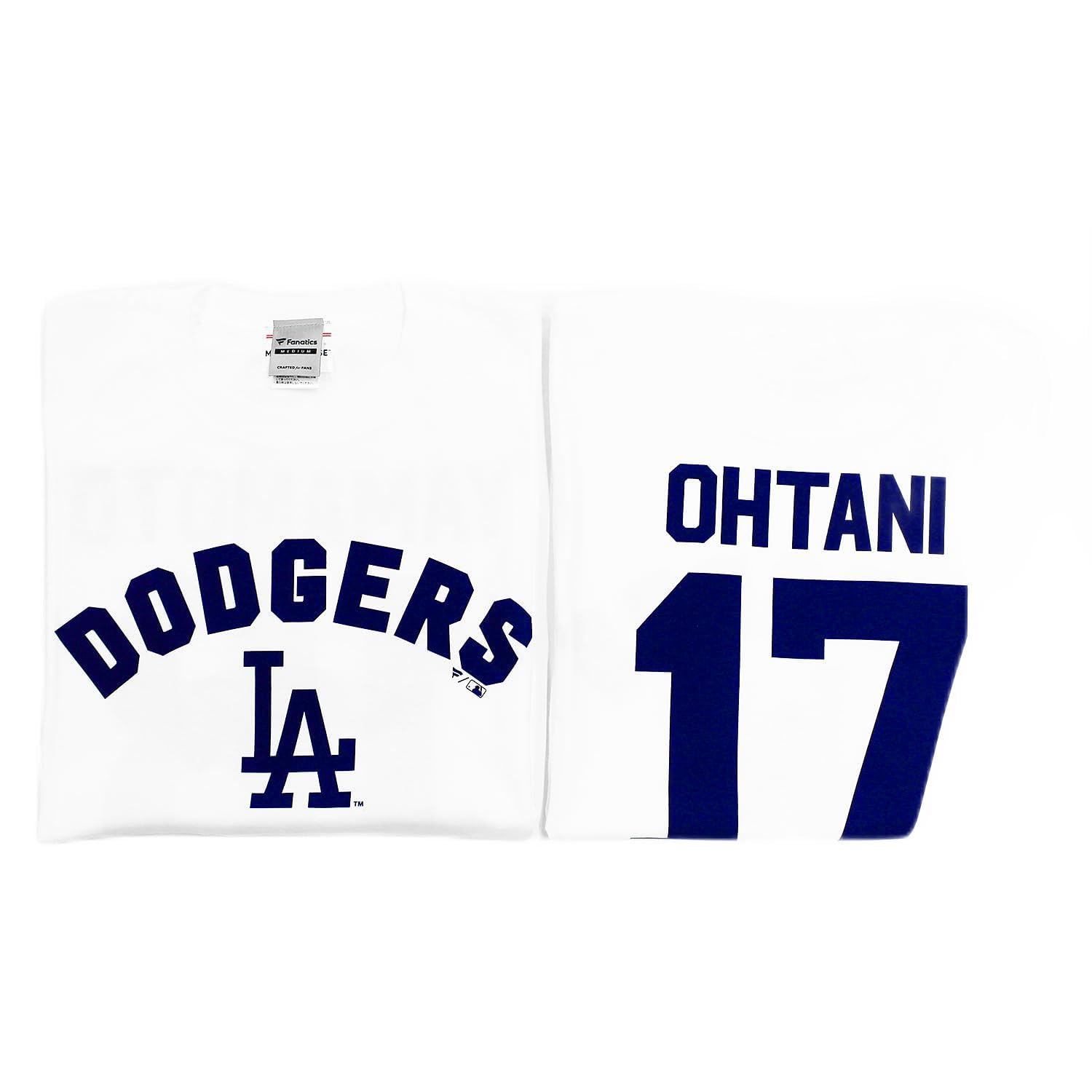 [Fanatics] Fanatics Los Angeles Dodgers Shohei Ohtani Name and Number T-Shirt White ML25AS0004 WHITE (WHITE)