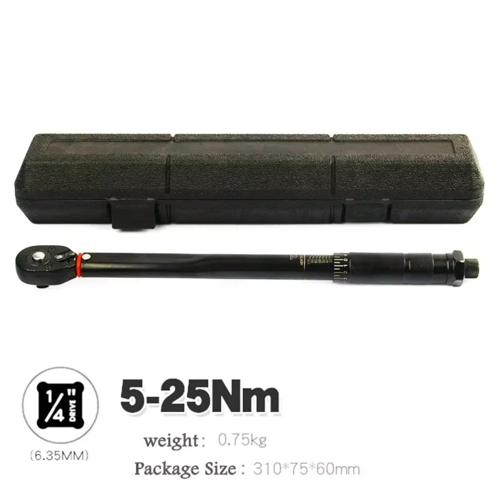1/2" 3/8"1/4" Drive Torque Wrench Chrome Vanadium Steel Two-way Adjustment Spanner Auto Repair